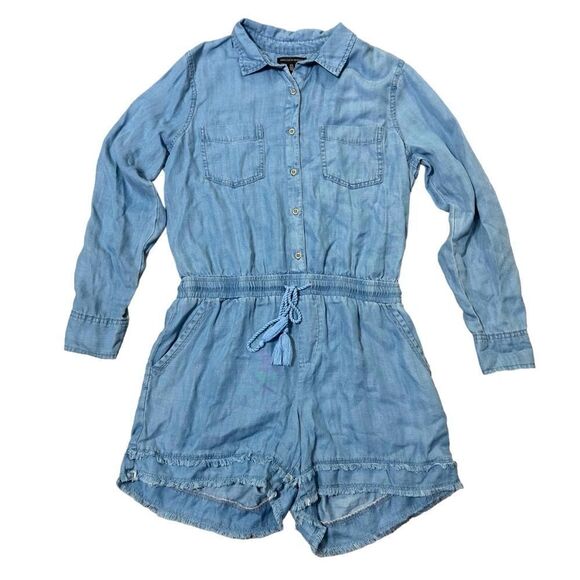 Saks Fifth Avenue 💯% Lyocell Long Sleeve Romper MEDIUM - Picture 1 of 13